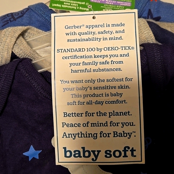 GERBER Newborn 3 pack short sleeve onesie for boys - Picture 5 of 8
